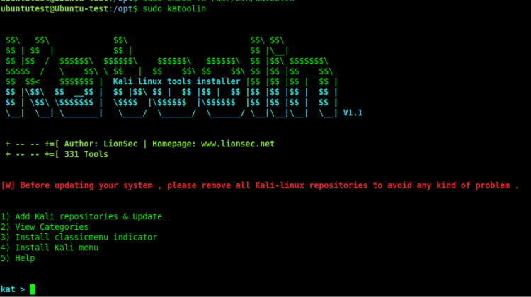 Linux tools. Install kali Tools on Debian.