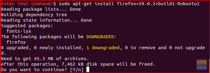 Firefox apt package