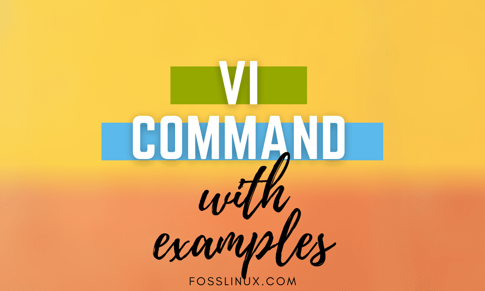 Vi commands